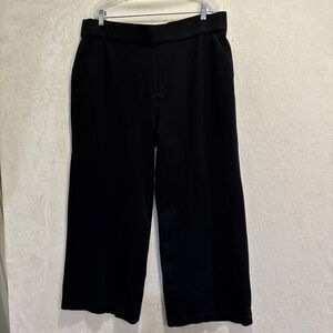 Spanx Super Smooth Perfect Fit Wide Leg Ponte Knit Pants Women's 3X Black